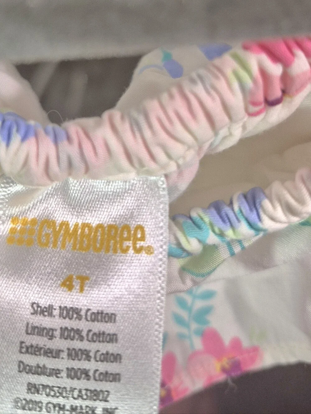 Gymboree Girls Floral White One-Piece Jumpsuit/Romper Size 4t